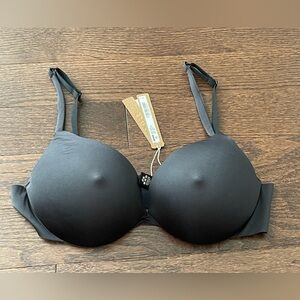 Skims Ultimate Nipple Push Up Bra Women Size 36C Onyx Braless Look NEW